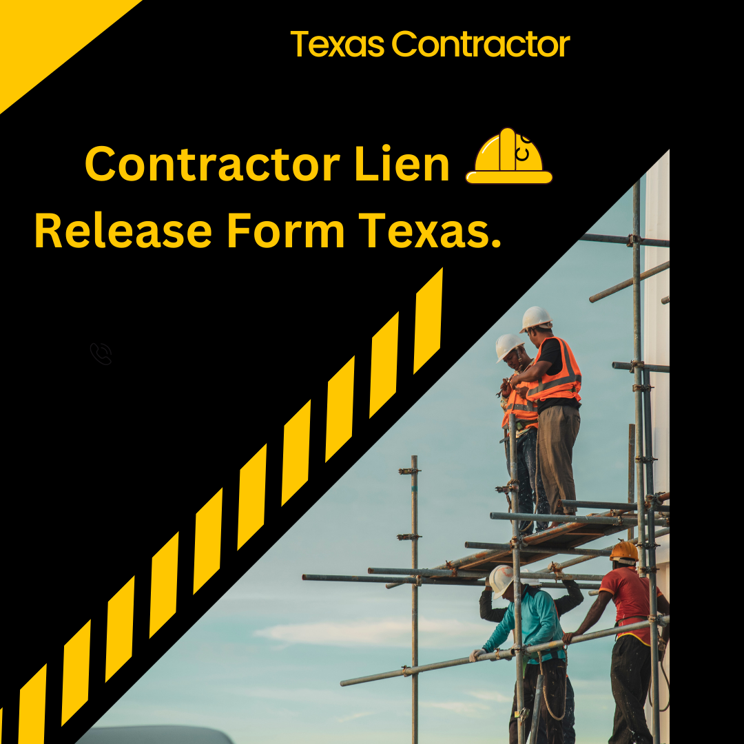 contractor lien release form texas